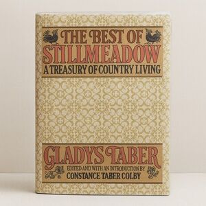 Gladys Taber Beige Pattern Mylar Dust‎ Jacket Stillmeadow Country Living Book HC